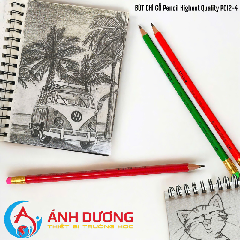 Bút chì đen sắc màu PC12-4
