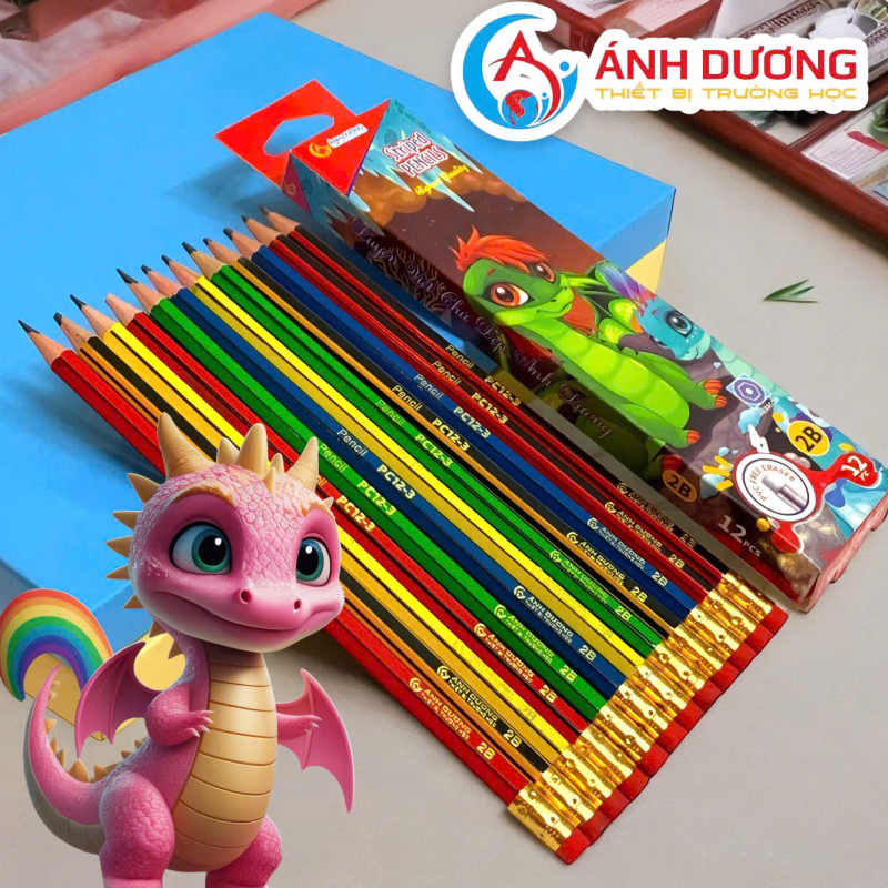 Bút chì đen sọc màu PC12-3