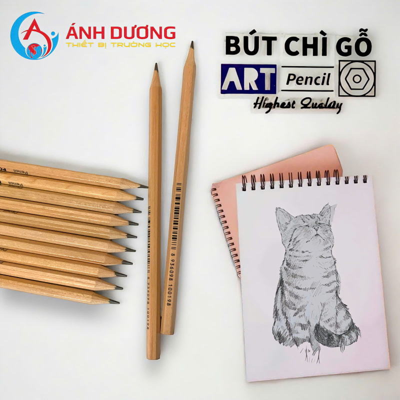 Bút chì đen thân Gỗ PC12-1