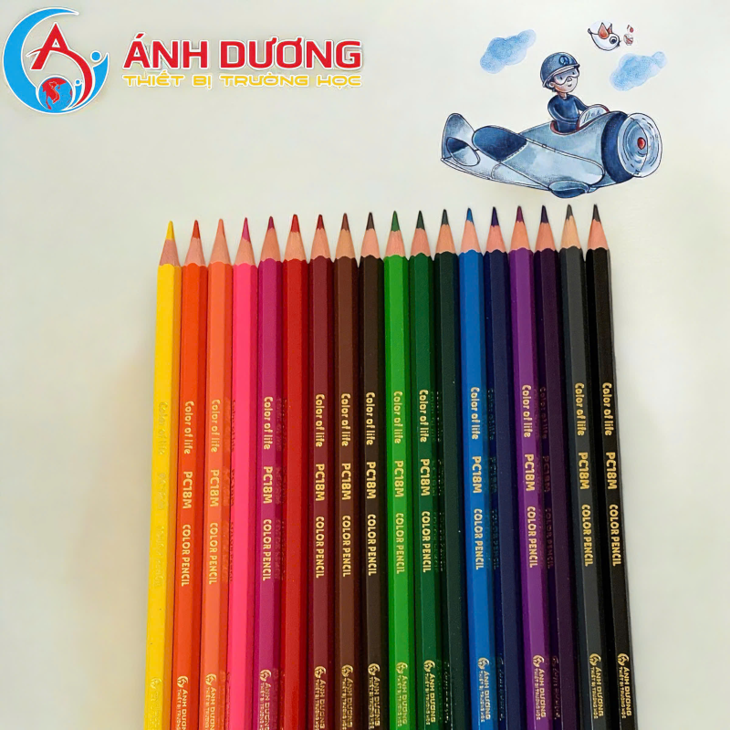 Bút chì 18 màu chim Ruồi 