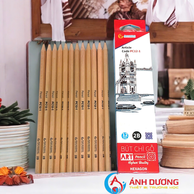 Bút chì đen thân Gỗ PC12-1