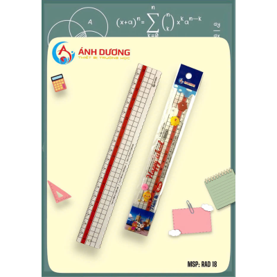 Thước cây 18cm RAD18